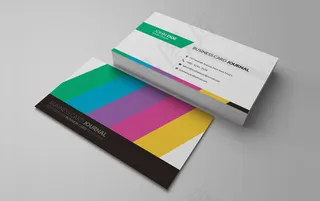 色块企业简洁时尚名片