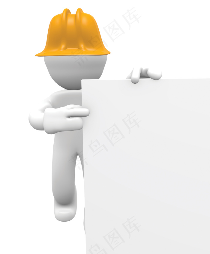 广告牌建筑工人3d小人图片