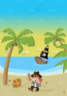 精美海盗卡通人物设计矢量素材