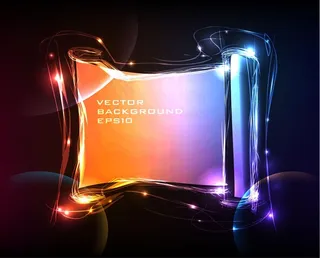 灿烂的霓虹灯效果02矢量