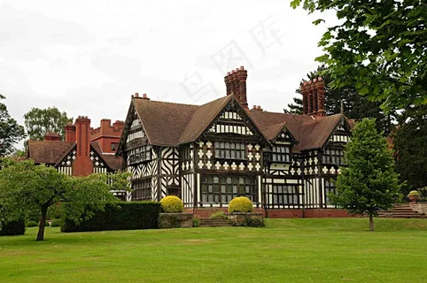 欧式楼房 特写图片