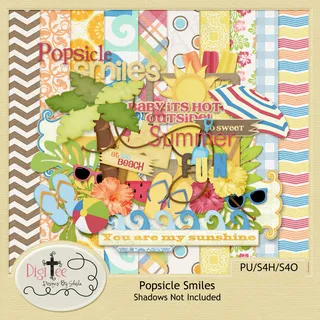 欧美剪贴素材夏日卡通风