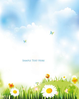 自然气息春天矢量素材