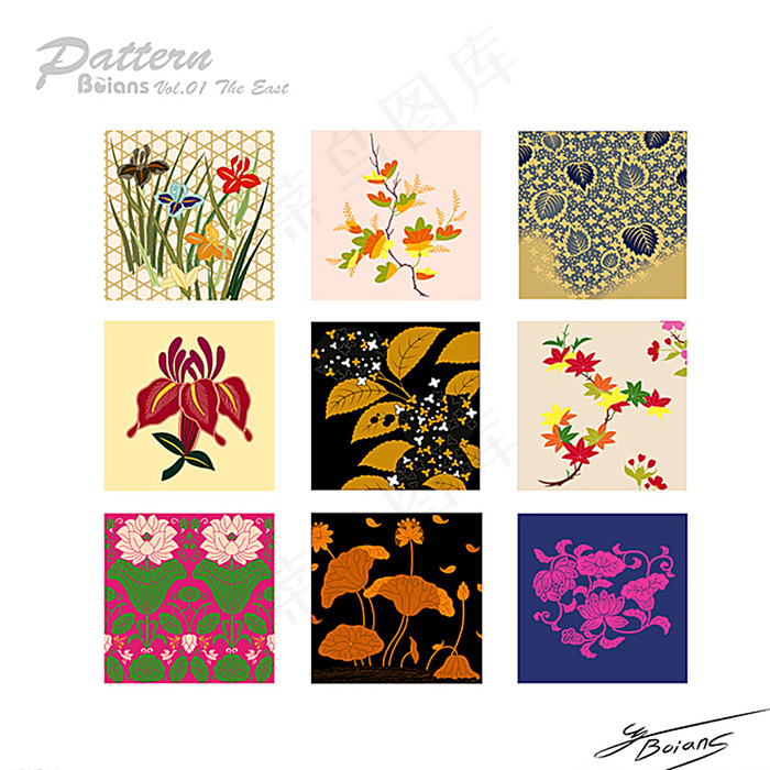 中国风传统 花纹背景图片