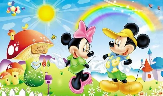 卡通米老鼠家园图片(3543X2362(DPI:300))psd模版下载