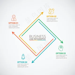 简约信息分析图矢量素材ppt