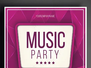 俱乐部音乐派对粉色海报