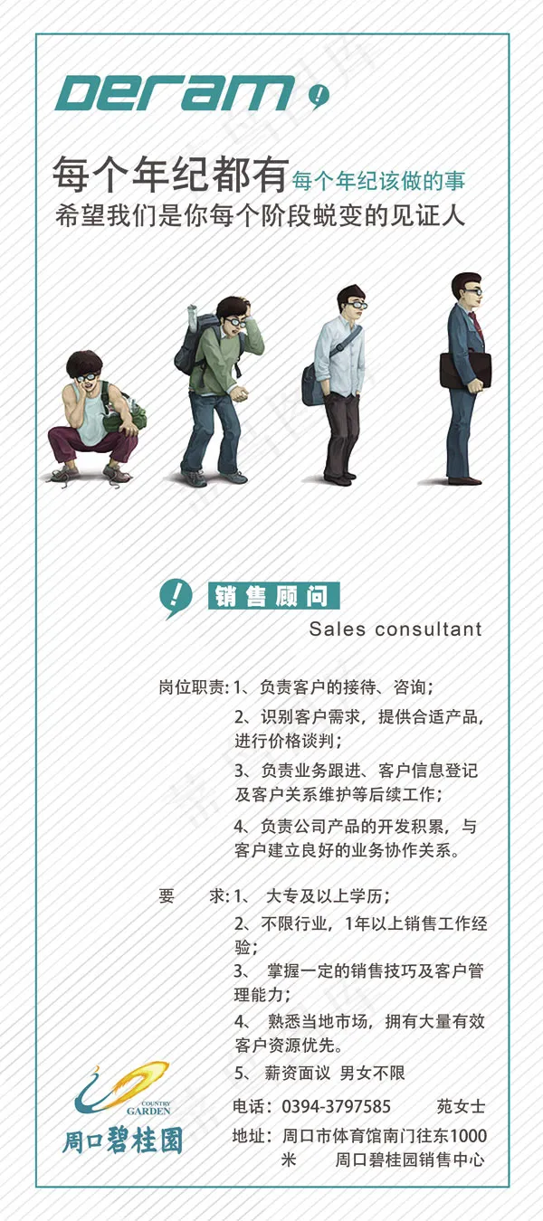 招聘海报psd模版下载