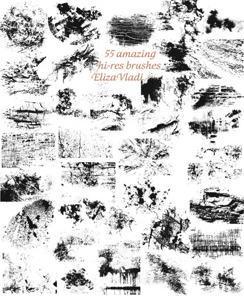 高清晰斑驳侵蚀特效PS笔刷