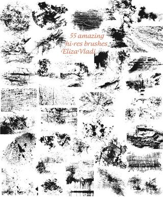 高清晰斑驳侵蚀特效PS笔刷