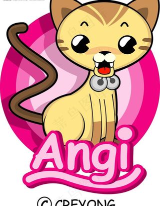 粉色背景的猫图片