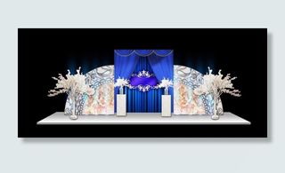 蓝色大气欧式婚礼展示区1