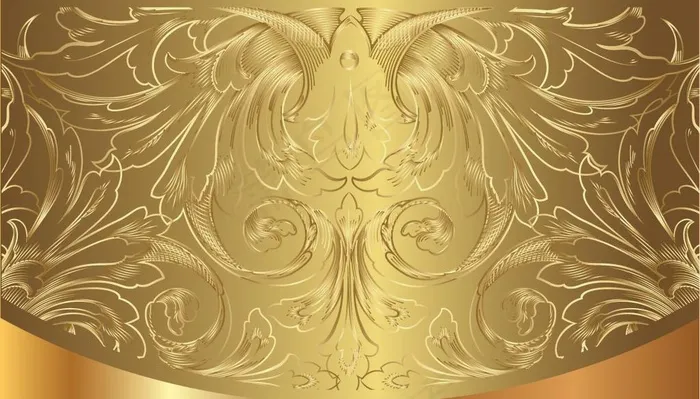 欧式金色古典花纹背景图片eps,ai矢量模版下载