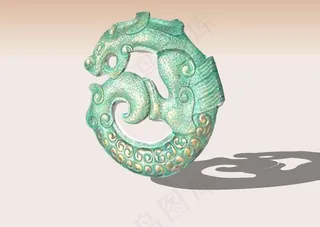 中国龙玉3D模型