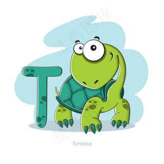 字母T和乌龟图片