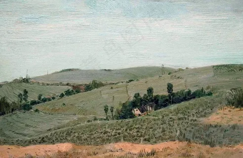 山坡上人家图片