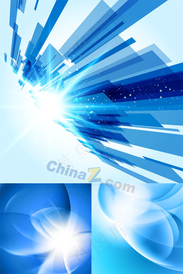 蓝色科技背景矢量图ai矢量模版下载
