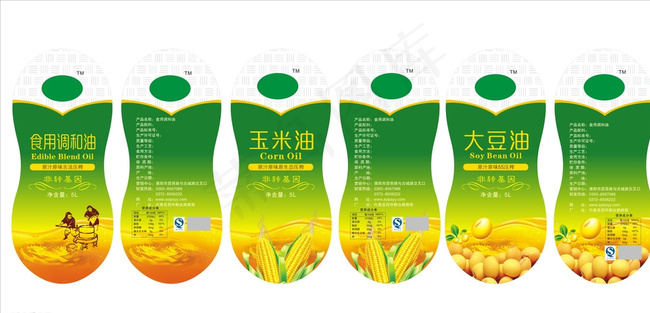 食用调和油标图片cdr矢量模版下载