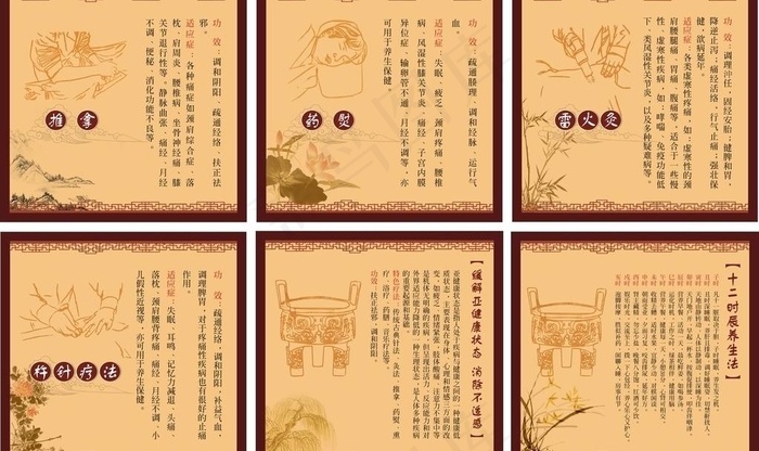 中医康复理疗法图片cdr矢量模版下载