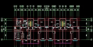 简单设计一梯两户方案图