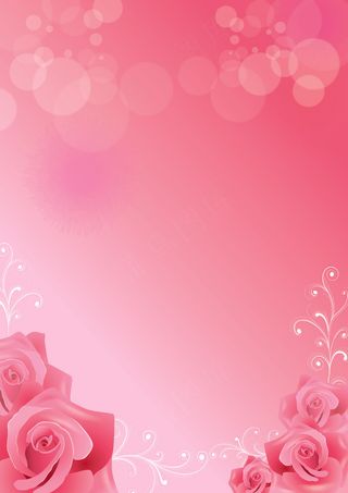 浪漫玫瑰粉色爱情信纸海报背景