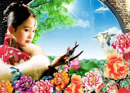 牡丹佳人图片 牡丹佳人图片