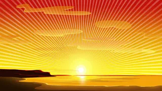 高清日落太阳风景图片