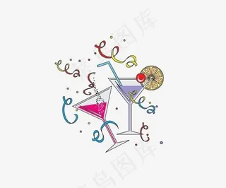 饮料 高脚杯图片