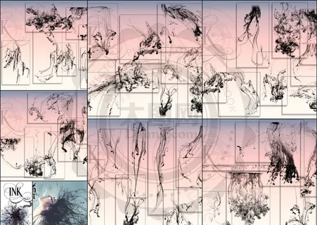 Rons系列水中墨水扩散效果PS笔...