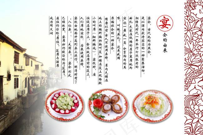 美食展板psd模版下载