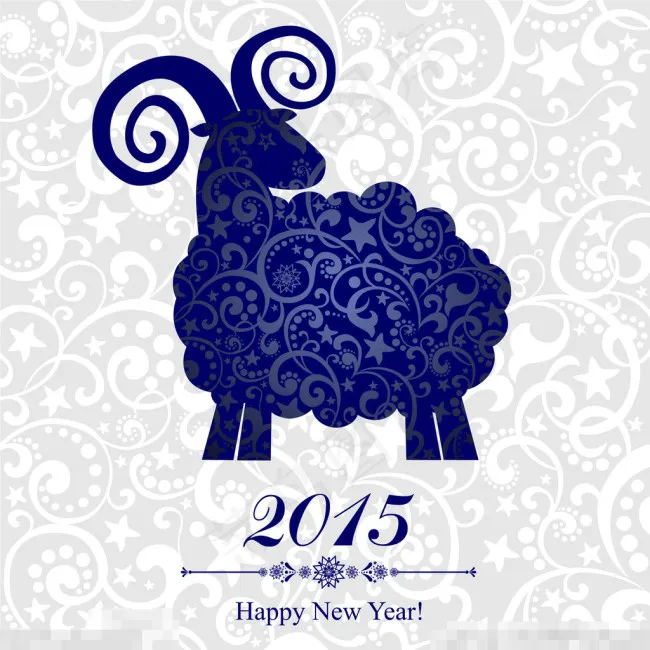 2015羊年背景ai矢量模版下载