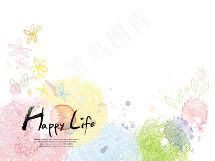 花朵喷溅插画 花朵喷溅插画