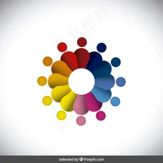 彩色三维抽象标识