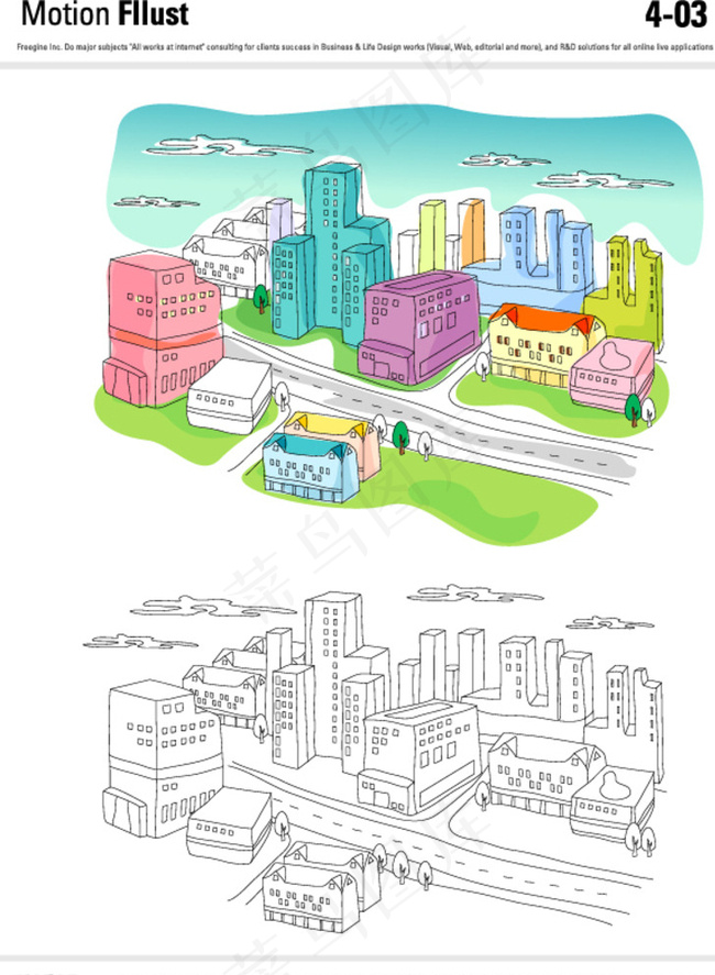 城市矢量插画图片ai矢量模版下载