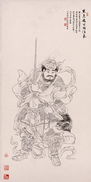 财神赵公明元帅法像 财神赵公明元帅法像