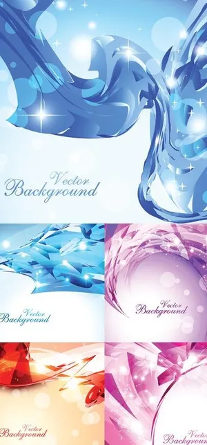 动感曲面星光背景矢量素材