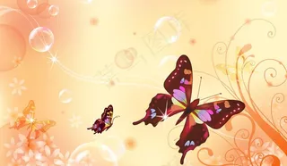梦幻蝴蝶背景