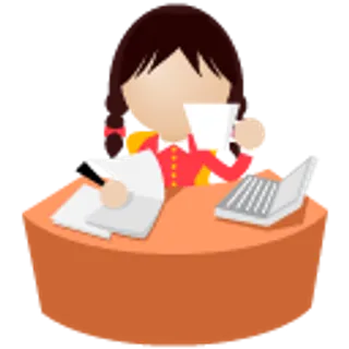 办公美女头像图标下载