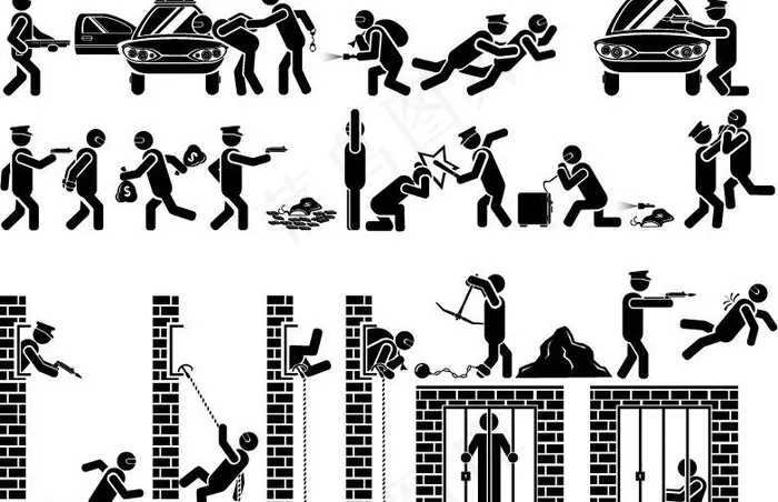 警察矢量图图片eps,ai矢量模版下载