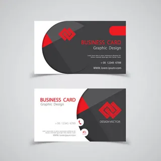 黑红配色商务名片