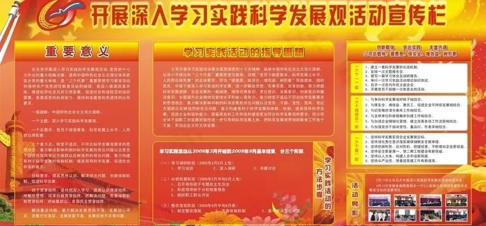 科学发展观宣传栏图片cdr矢量模版下载