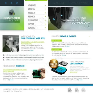 简洁科技网页psd模板