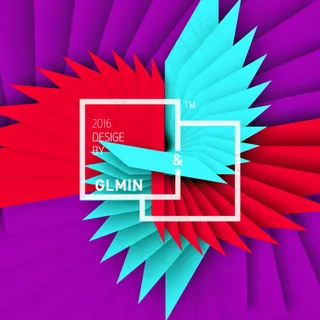 炫彩方块简洁海报