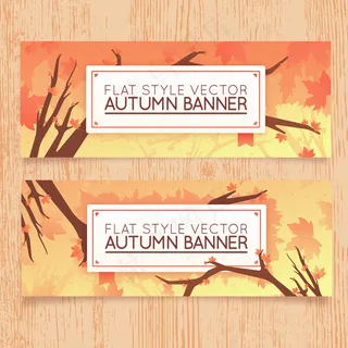 卡通秋天风景可爱女孩矢量集合