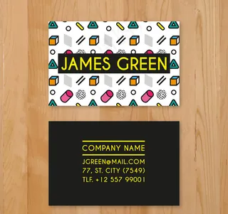 创意立体图形商务名片矢量素材