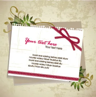 植物装饰留言纸边框矢量素材 植物装饰留言纸边框矢量素材