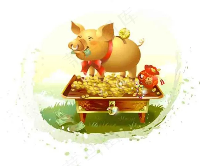 金猪ai矢量模版下载