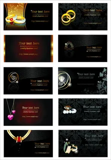 珠宝商业卡片矢量素材