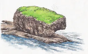 海边写生图片