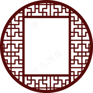 50款中式窗花窗格图案边框PNG免...